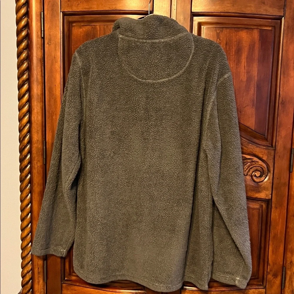 Trinity American Tradition Men's Gray 1/4 Zip Fleece Sherpa Pullover Jacket XL